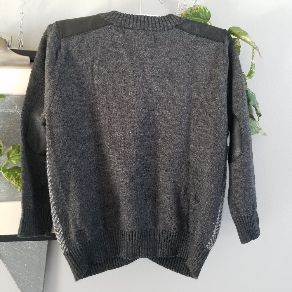 Deux‎ Par Deux Faux Leather Elbow Cardigan Sweater 18 M - Picture 3 of 8